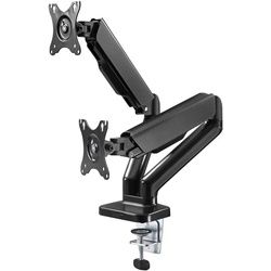 Goobay Doppel-Monitorhalterung mit Gasdruckfeder - für Monitore zwischen 17 und 32 Zoll (43-81 cm)