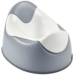 Beaba Töpfchen , Weiß, Hellgrau , Kunststoff , 33x28.5x21 cm , rutschhemmende Füße, einfach in der Handhabung, praktischer Tragegriff , Pflegen, Babytoilette, Töpfchen