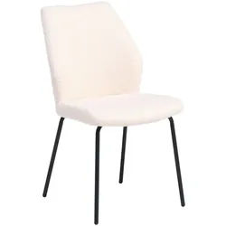 Livetastic Stuhl , Schwarz, Weiß , Metall, Textil , Rundrohr , 48x89x63 cm , Esszimmer, Esszimmerserien