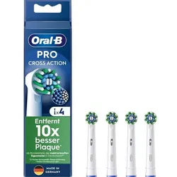 Oral-B Aufsteckbürsten Cross Action Pro, 4er Pack, für sauberere Zähne und gesünderes Zahnfleisch