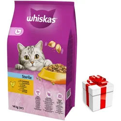 WHISKAS Sterile Huhn Chicken 14kg + Überraschung für die Katze