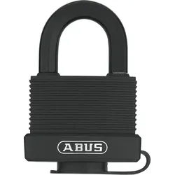 ABUS Vorhängeschloss, Schlosskörper mit Schutzkappe und Drainage-Kanälen, für Außenbereiche schwarz