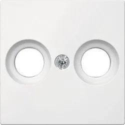 Merten MEG4122-0419 Zentralplatte für Antennensteckdosen, System M, polarweiß