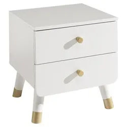 Kindernachtkästchen Weiß H: 45,2 cm Billy