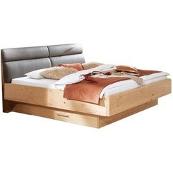 Disselkamp Comfort-Bett Cena in Wildeiche Furnier/Lack weiß, Liegefläche 200 x 200 cm
