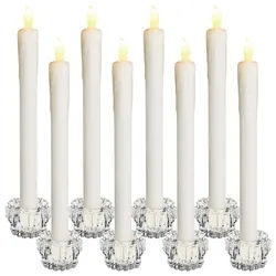 LED Tafelkerzen 8er-Set inkl Kerzenhalter