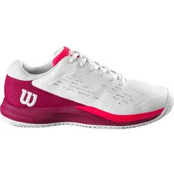 WILSON Kinder Tennisoutdoorschuhe RUSH PRO ACE JR, White/Beet Red/Diva Pink, 39