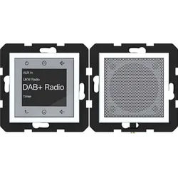 Hager WAN6010WM Radio Touch Unterputz DAB+ mit Lautsprecher, A.x/C.x, lichtweiß matt