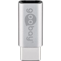 Goobay Adapter USB-CTM auf USB 2.0 Micro-B, silber box - USB-CTM-Stecker > USB 2.0-Micro-Buchse (Typ B)