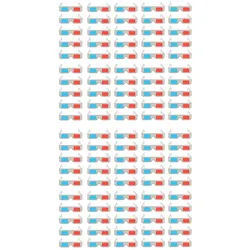 TPFNet 3D-Brille Anaglyphenbrille Rot/Cyan 3D Brille zum Ansehen von Filmen, 3D-Kino Brille - Material: Karton - Farbe: Weiß - 100 Stück weiß