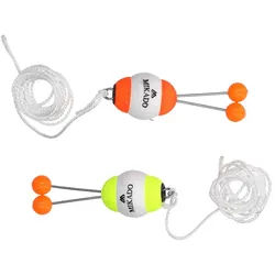 MIKADO Total Fishing Hängebissanzeiger Bissanzeiger Selbstauslösend 2er Set Rot und Gelb Styroschaum Styropor, (Spar-Set), Selbstlösend