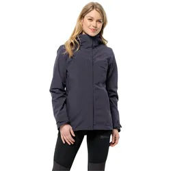 Jack Wolfskin Ganzjahresjacke Luntal 3in1 (wasser- winddicht, mit Fleece-Innenjacke) graphitegrau Damen