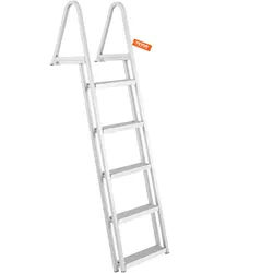 VEVOR Badeleiter Bootsleiter abnehmbar 5 Stufen 159kg Traglast 610x455x1825mm