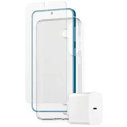 SAFE by PanzerGlass Bundle 3-in-1 S25 Charger+Glass,UWF+TPU-Case Innenwetterstation weiß