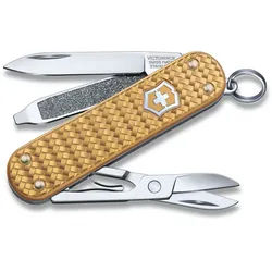 Victorinox Classic SD Precious Alox Kollektion, kleines Taschenmesser Brass Gold
