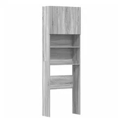 vidaXL Badregal NA Waschmaschinenschrank Grau Sonoma 64x24x190 cm Spanplatte grau