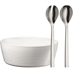 WMF Salat-Set NUOVA 3 teilig mit Salatschüssel 3,5 Liter und Salatbesteck 30 cm