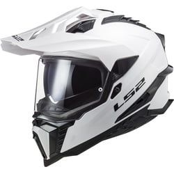 LS2 MX701 Explorer Solid Motocross Helm, weiss, Größe XL für Männer