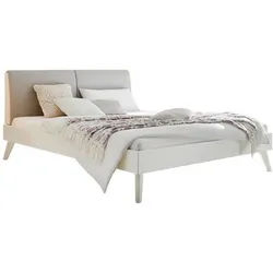 Hasena Bett , Weiß, Hellgrau , Holzwerkstoff , 180x200 cm , Über- und Sondergrößen erhältlich, gepolstertes Kopfteil, in verschiedenen Holzarten erhältlich, in verschiedenen Größen erhältlich , Schlafzimmer, Komplette Schlafzimmer und Serien, Schlafzimmerserien