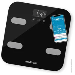 medisana BS 602 Körperanalysewaage mit W-Lan oder Bluetooth - Personenwaage Körperanalyse App 1 St