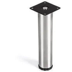 SO-TECH® Möbelfuß LUKAS, Durchmesser 42 mm, höhenverstellbar, (4-St), Edelstahloptik, Höhe 200 mm, 4 Stück silberfarben 20 cm