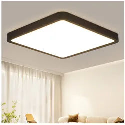 Nettlife LED Deckenleuchte Pannel zimmer Flach 23cm Flurlampe Deckenlampe, LED fest integriert, Warmweiß schwarz