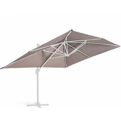 Oviala Business Sonnenschirmbezug für seitlich versetzten Sonnenschirm 4x3m taupe Oviala