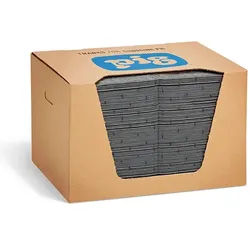 Absorptionsmatte PIG® Universal Matte 100 Matten Abmessung 38 cm x 51 cm, Absorbiert 83,6 L je Karton