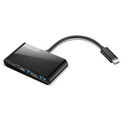 Lenovo Select USB-C Hub mit 4 Anschlussen, Schwarz