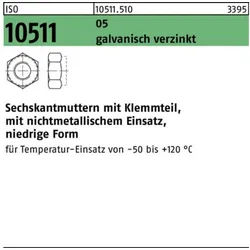 Reyher Muttern 1000er Pack Sechskantmutter ISO 10511 Klemmteil M6 5 galv.verz. 1000 S