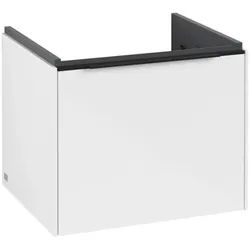 Villeroy & Boch Subway 3.0 Waschbeckenunterschrank, 1 Auszug, 523x429x448mm, C57901VE, Farbe: Front/Korpus: Brilliant White, Griff: Volcano Black