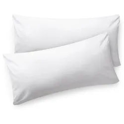 Blumtal Kissenbezug Agneta 50/50 cm, 2er-Set, 100% Baumwolle, Weiß , Textil , Rechteckig , 70x50 cm , Oeko-Tex® Standard 100 , Heimtextilien, Bezüge, Kissenbezüge