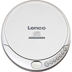 Lenco Tragbarer CD-Player CD-201 Silber