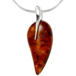 OSTSEE-SCHMUCK Kette mit Anhänger Ostsee-Schmuck Kette mit Anhänger Lotti Kette mit Anhänger Lotti (2-tlg) silberfarben 45 cm