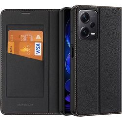 Dux Ducis Skin X2 Series Bookcover (Xiaomi Redmi Note 12 Pro+ 5G), Smartphone Hülle, Schwarz