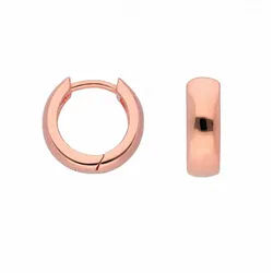 Adelia ́s Paar Creolen Damen 925 Silber Ohrringe Creolen Ø 12,5 mm, Silberschmuck für Damen rosa
