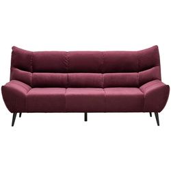 Xora 3-Sitzer-Sofa , Weinrot , Textil , 224x106x101 cm , Typenauswahl, Stoffauswahl, Hocker erhältlich , Wohnzimmer, Sofas & Couches, Sofas, Textilsofas