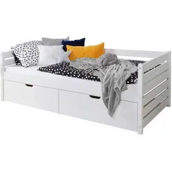 Mid.you Stauraumbett , Weiß , Holz , Kiefer , massiv , 120x200 cm , für Rollrost geeignet , Babymöbel & Kindermöbel, Kinderzimmer & Jugendzimmer, Kinderbetten, Kinderbetten & Jugendbetten