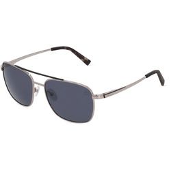 Timberland TB9303 Herren-Sonnenbrille Vollrand Eckig Metall-Gestell, Silber