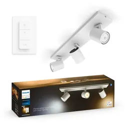 Hue Runner Tripple Spotlight - White - With Dimmer Switch