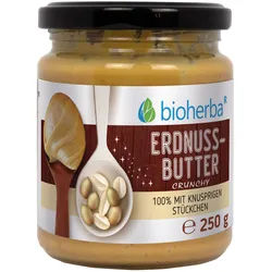 Bioherba Erdnussbutter Crunchy mit knusprigen Stückchen 250 g