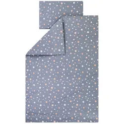 Julius Zöllner Kinderbettwäsche Baby- und Kinderbettwäsche aus 100% Jersey-Baumwolle, Jersey, 2 teilig, erhältlich in den Größen 80x80+35x40cm und 100x135+40x60cm blau