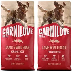 CARNILOVE Active Dog Lamm & Wildschwein für ausgewachsene Hunde 2x12kg