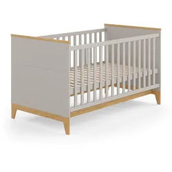 VitaliSpa Kinderbett Malia Cashmere-Eiche 143.2 x 81 cm , Holzwerkstoff , Rechteckig , Babymöbel & Kindermöbel, Babyzimmer, Babybetten, Gitterbetten