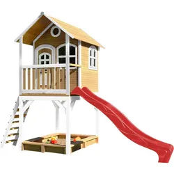 Ambia Garden Spielturm , Braun, Rot, Weiß , Holz, Kunststoff , 370x291x191 cm , Fsc, EN 71 , Freizeit & Co, Gartenspielzeug, Spielhäuser