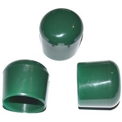 Easyclick24 Anhänger 50 Stück - Kappe für Rundrohr D=20 mm L= 20 mm grün PVC