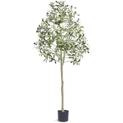 VEVOR Olivenbaum Künstlich 60x60x155cm Kunstpflanze PE Künstliche Pflanzen Fake Plastikpflanzen im Topf Kunstblume Geruchslos wasserdicht Ideal zur Dekoration von Schlafzimmer Arbeitszimmer Wohnzimmer
