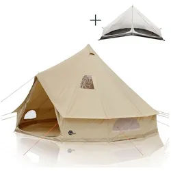 yourGEAR Tipi-Zelt yourGEAR Zelt Desert 10 Pro UV50+ Tipi Familienzelt mit Schlafkabine, Personen: 10 beige