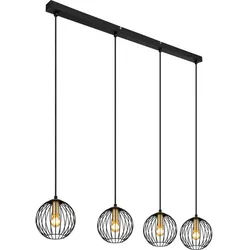 GLOBO LIGHTING Hängeleuchte, (BxHxL): 16 x 150 x 100 cm, Metall, 40 W - schwarz