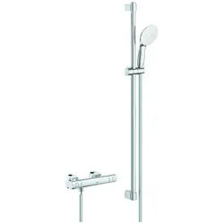 GROHE Thermostat-Brausebatterie Grohtherm 800 C mit Brausegarnitur 900mm chrom - chrom
